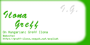 ilona greff business card